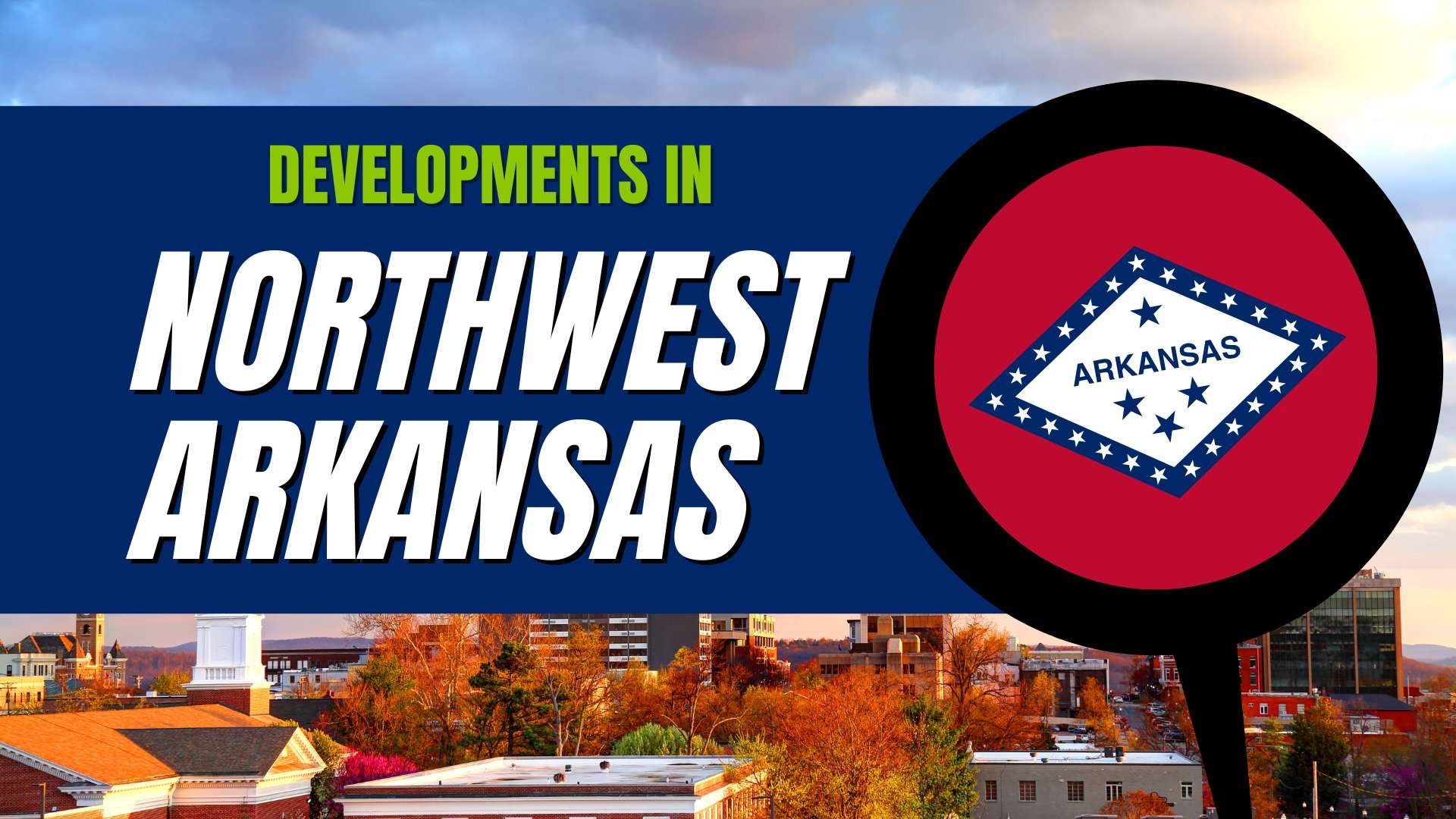 Colorful poster about events in Northwest Arkansas.