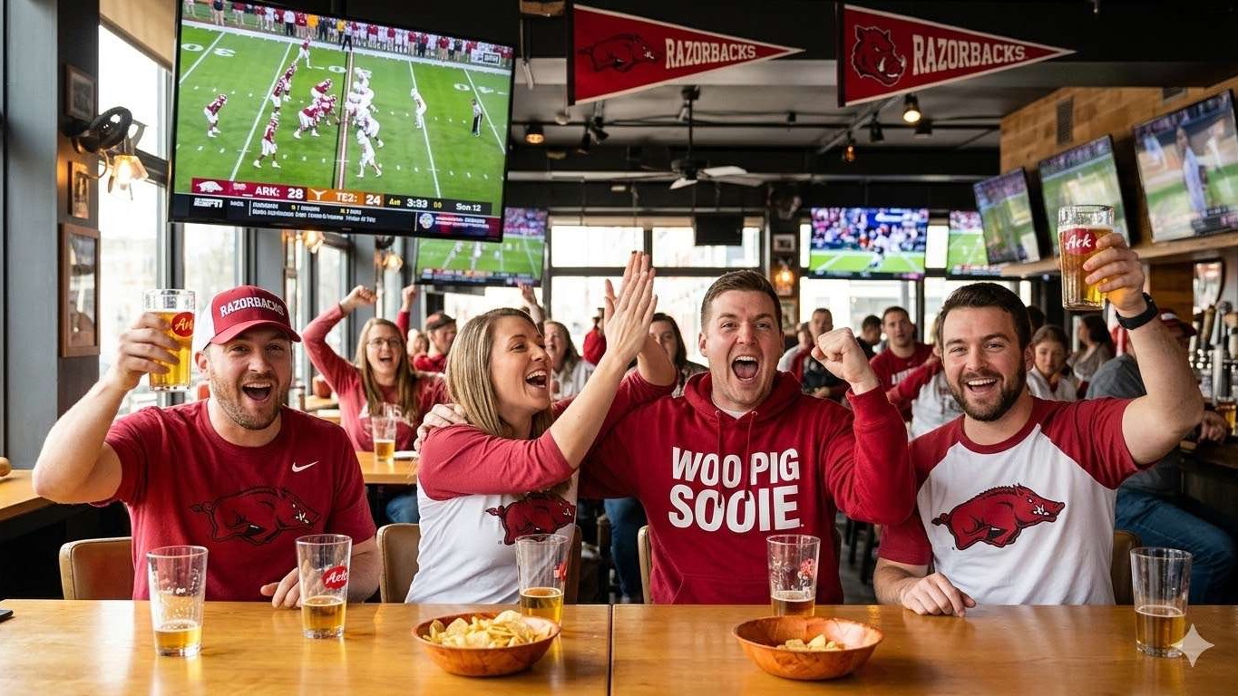 International Sports Bar Bentonville poster with vibrant design.