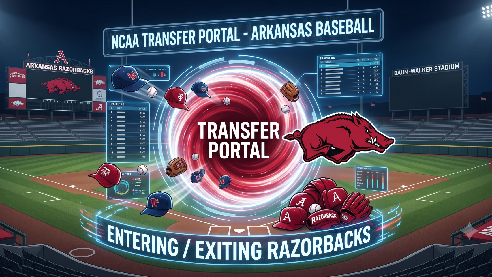 Arkansas baseball players in action showcasing team dynamics.