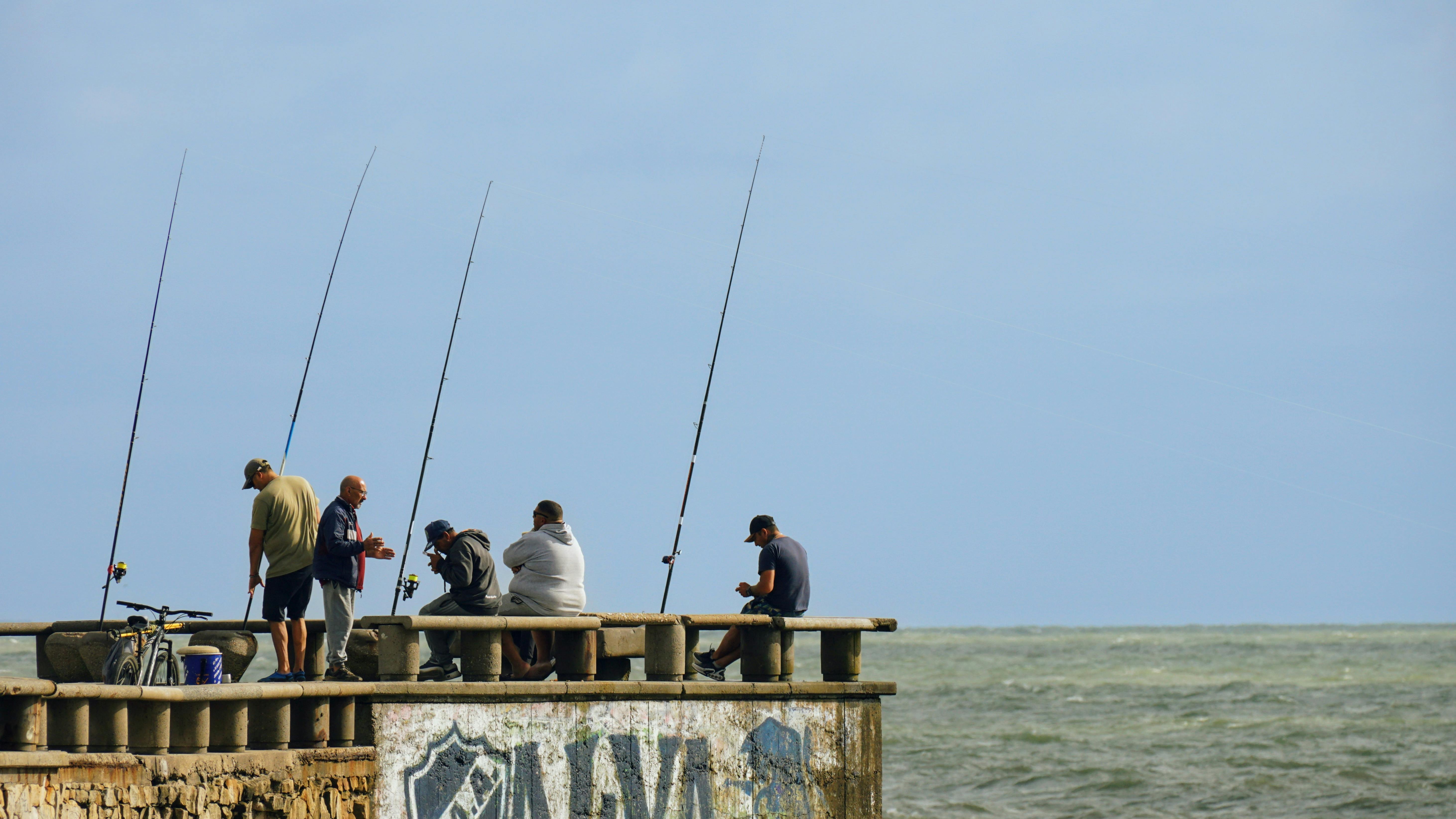 Make memories with your crew fishing by a serene lake.