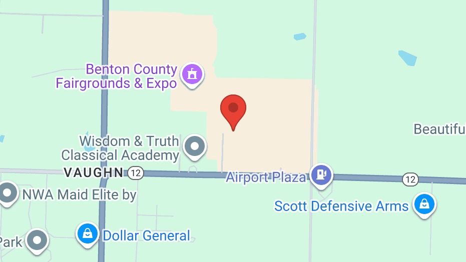 Map of benton County fairgrounds, Bentonville AR