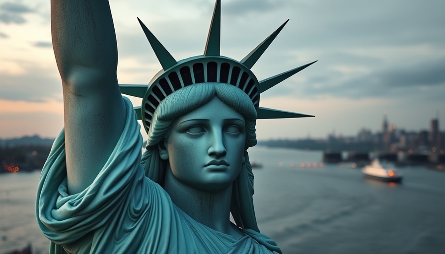 Statue of Liberty close-up celebrating National New York Day.