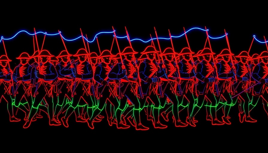 Abstract soldiers illustration for National North Carolina Day.