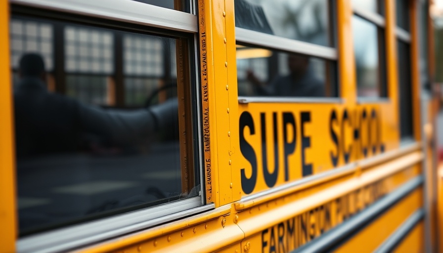 Farmington electric bus fleet featuring public school's bus exterior.
