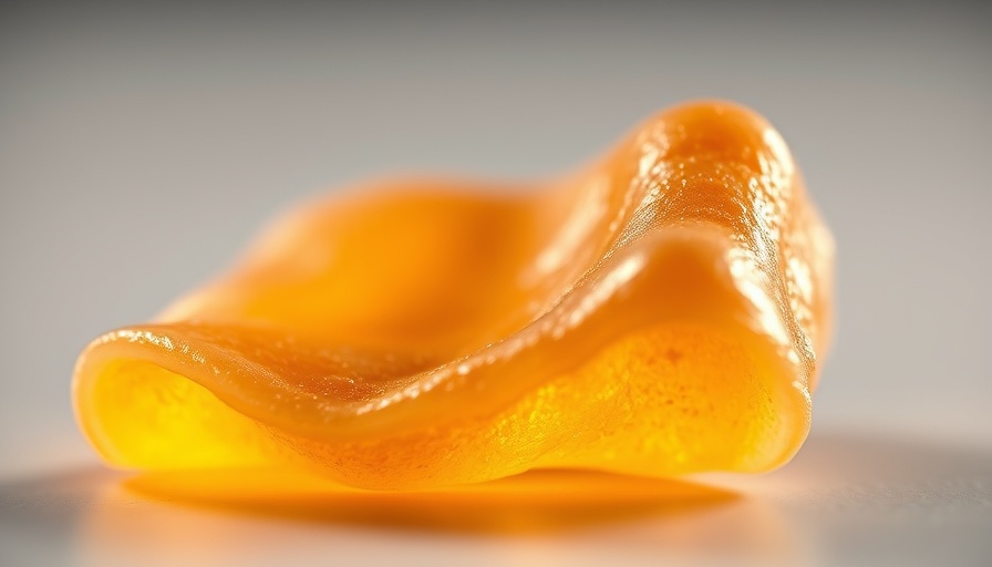 Close-up of translucent chewing gum for National Chewing Gum Day.