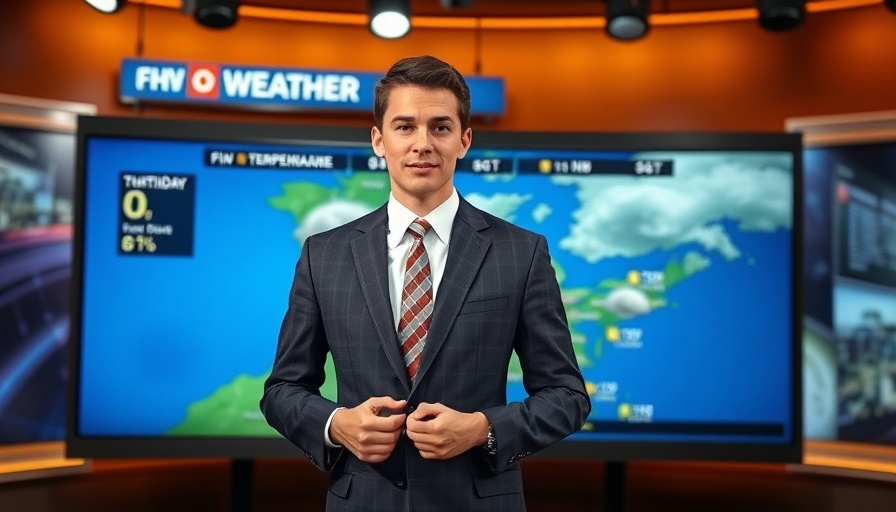 Arkansas weather forecast presented by a young man, studio setting.