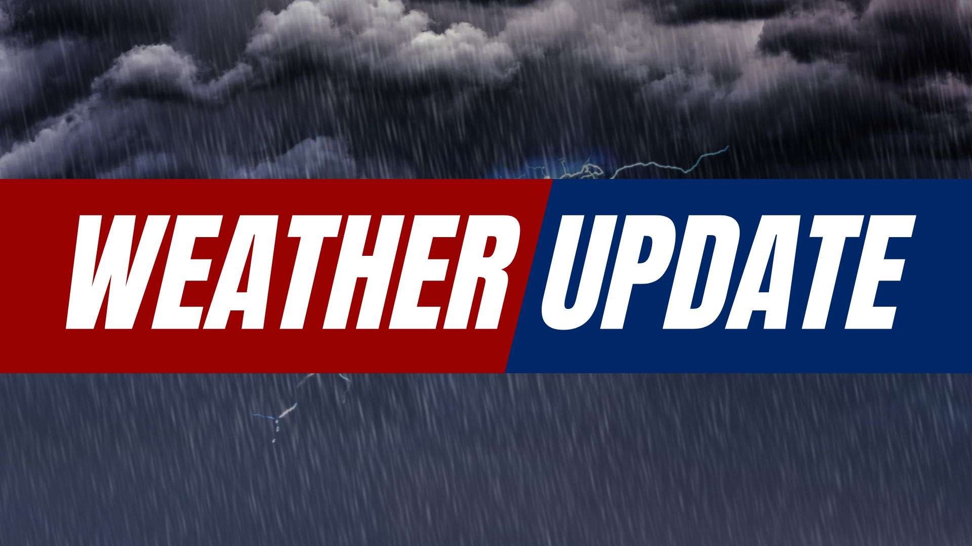 Weather forecaster shows storm pattern; lingering showers Thursday.