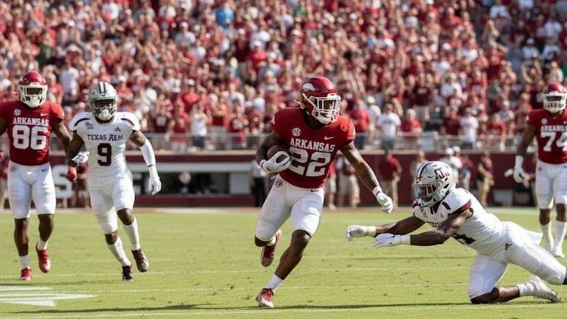 Arkansas Razorbacks Coaching Search event graphic featuring team.