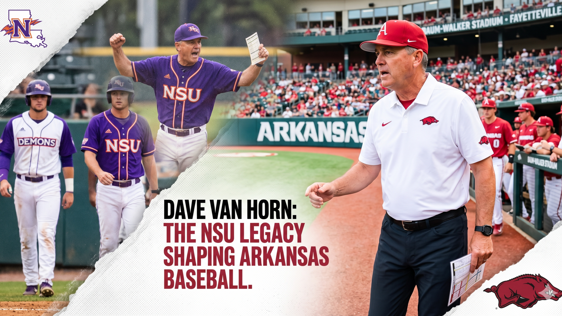 Dave Van Horn's legacy at Northwestern State captured in coaches' handshake.