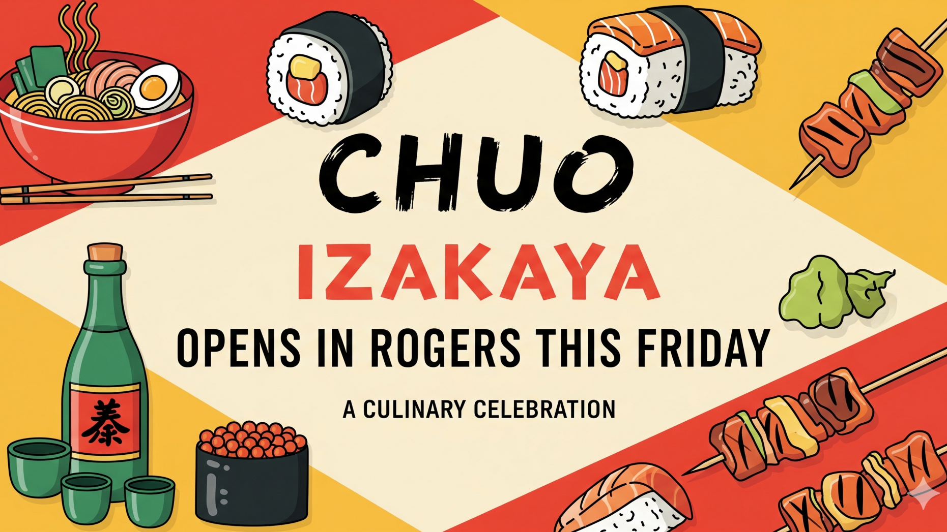 Chuo Izakaya Opens in Rogers: Casual man speaking inside a cozy restaurant.