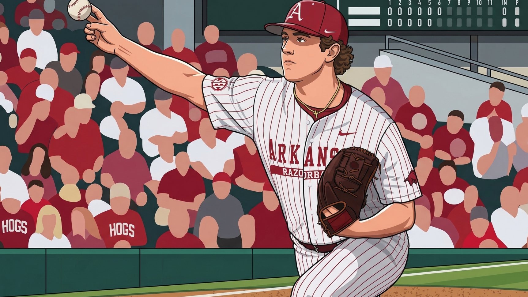 Arkansas Razorbacks coach at a press conference.