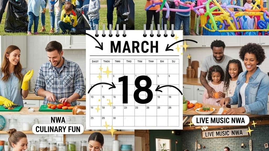 March 18 events in Northwest Arkansas, National Days calendar.