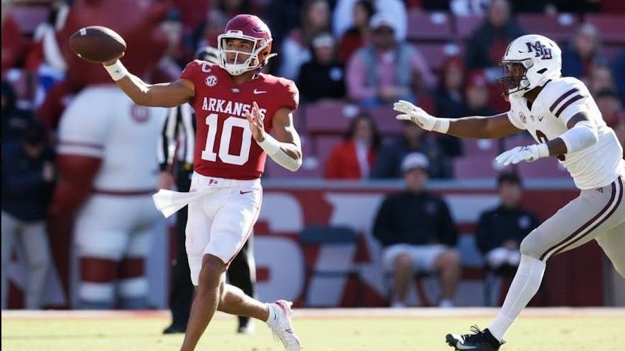 Arkansas Razorbacks sports-themed text about coaching search.