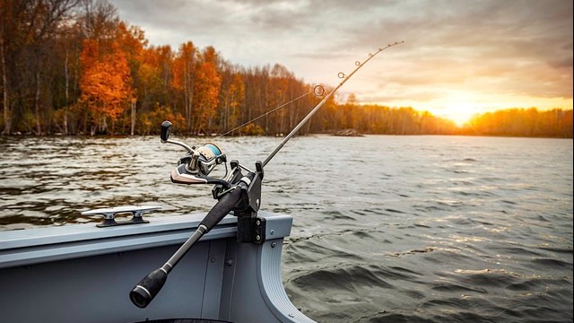 Person reconnecting with nature in Arkansas by a tranquil lake.