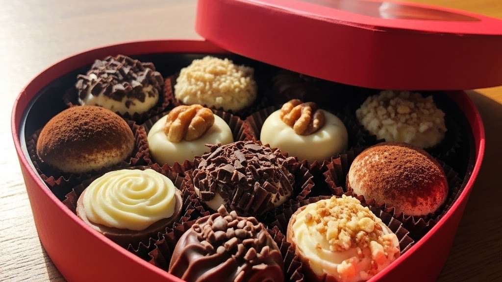 Assorted cream-filled chocolates displayed for National Cream-Filled Chocolates Day.