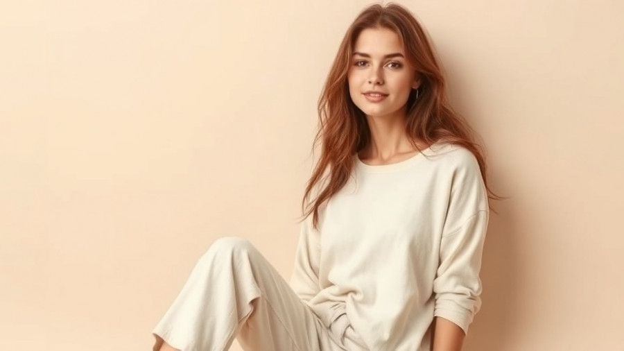 Woman wearing Pact Clothing organic cotton styles in casual pose.