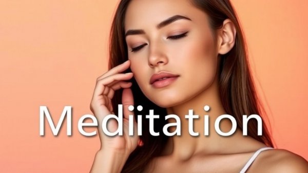 Meditation for Easing Pain with warm colors and thoughtful woman.