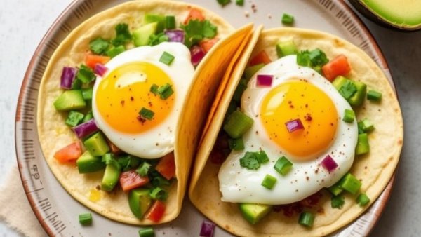 Avocado and Egg Breakfast Tacos