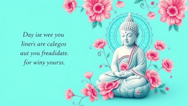 Tiny Buddha Daily Quotes calendar with floral design and soothing colors.