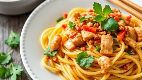 Spaghetti Squash Chicken Pad Thai