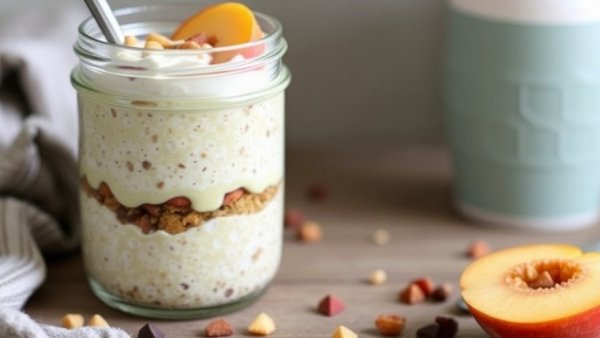 Chia-Peach Overnight Oats