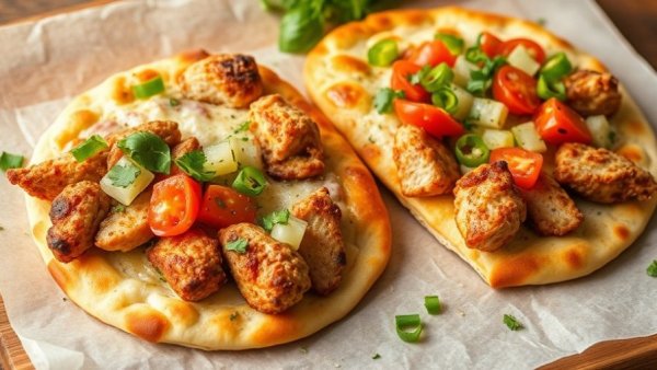 Chicken Shawarma Pita Pizzas