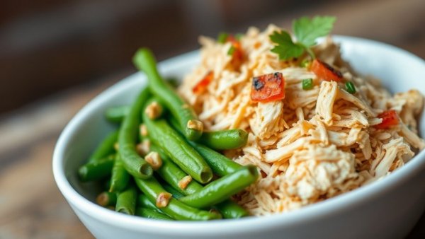 Easy college meal prep ideas with shredded chicken bowl.