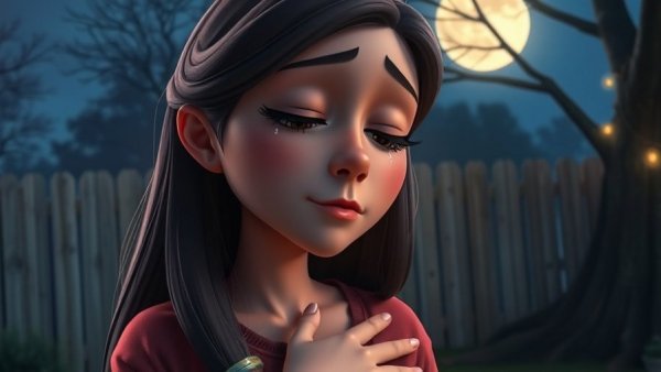 Young woman reflecting under moonlight, wondering how to know when you're ready to forgive.