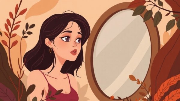 Stylized depiction of self-awareness and personal growth.