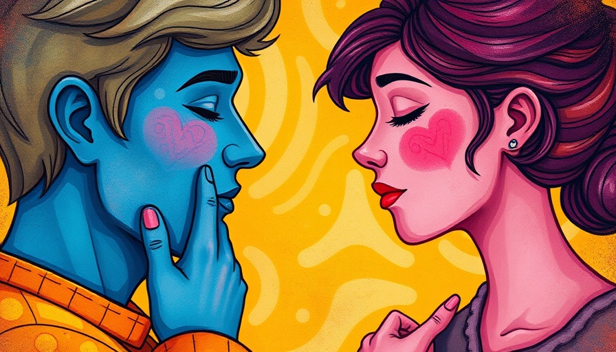 Illustration of heartfelt communication techniques, two people expressing empathy.
