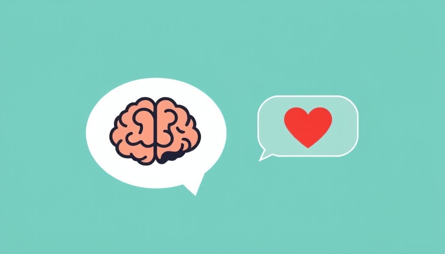 Graphic illustration of brain and heart symbols representing emotions.