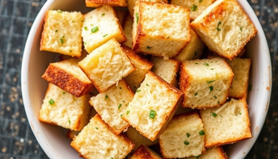 Garlic Parmesan Sourdough Croutons