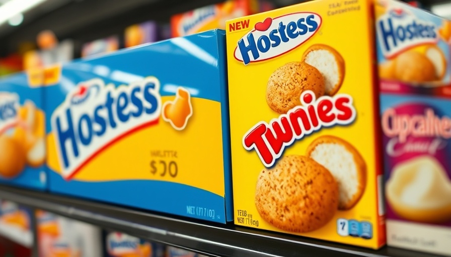 Hostess Twinkies and CupCakes boxes on store shelf, JM Smucker Hostess plant expansion.