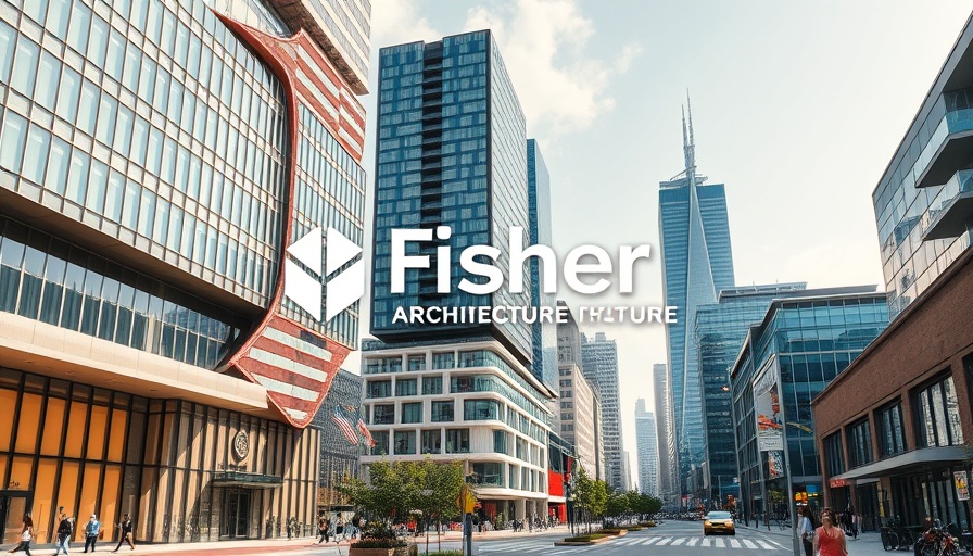 Fisher Architecture logo with diverse building designs, NGA Glass Engineering Curriculum.