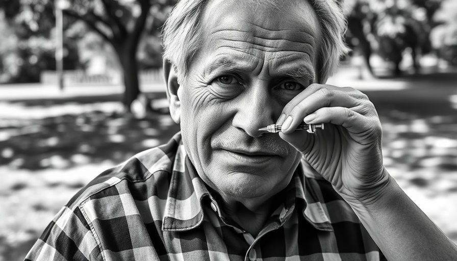 Harm reduction at the U.S.-Mexico border: Older man receiving medical care.