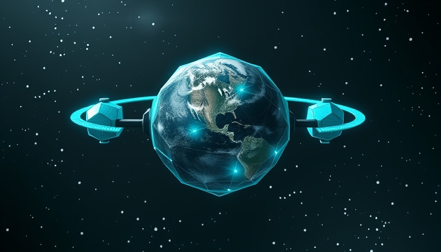 AI scaling risks illustrated with geometric shapes around Earth.