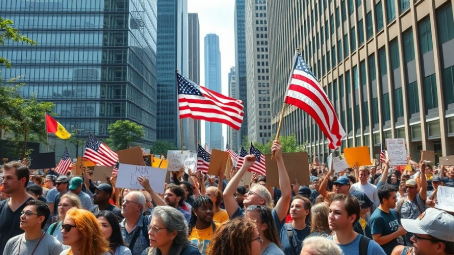 No Kings protests in Texas with diverse crowd and signs.