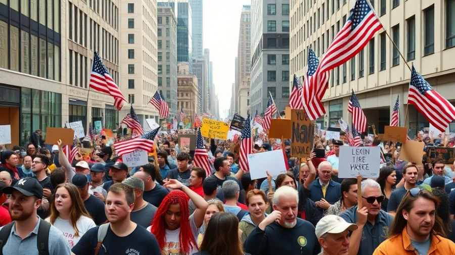 No Kings Protests Arlington with demonstrators and flags.