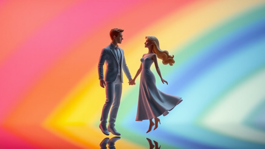 Futuristic Best Couples Sex Toy 2025, sleek design, vibrant rainbow backdrop.