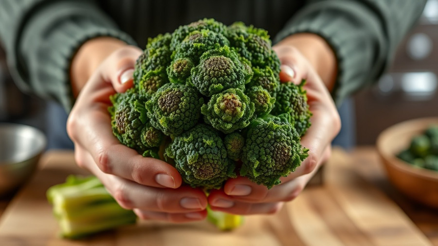 Preparing fresh broccoli for healthy brain habits.