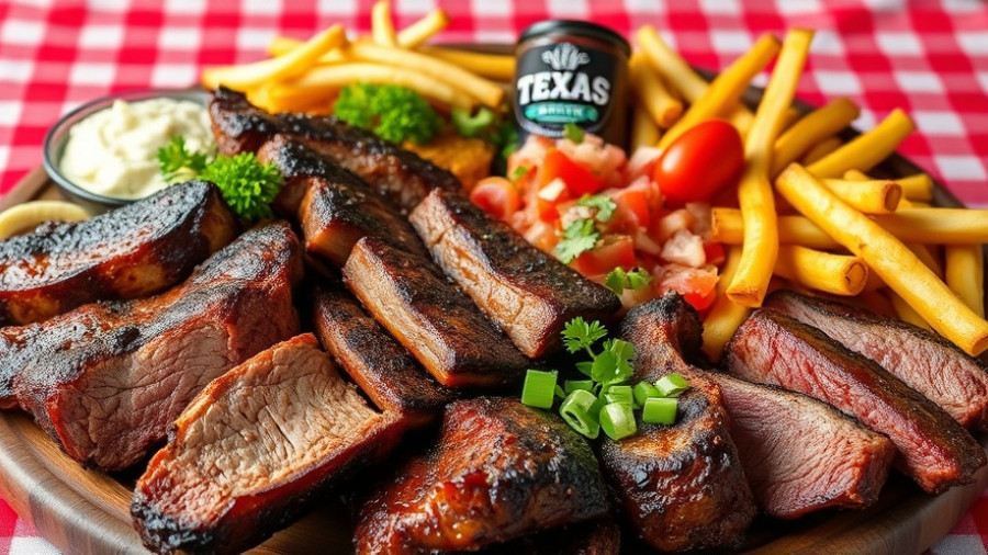 Fort Worth Michelin Guide recognitions diverse BBQ platter.