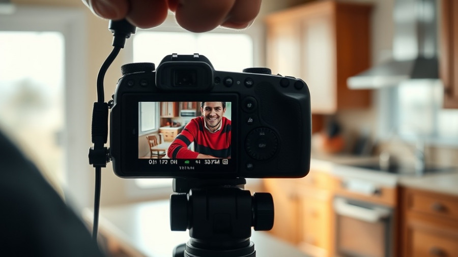 Behind-the-scenes viewfinder shot at Lone Star Film Festival.