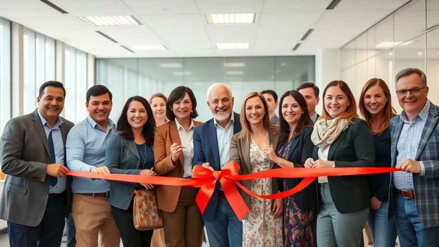 South College Dallas campus opening ribbon-cutting ceremony with smiling attendees.