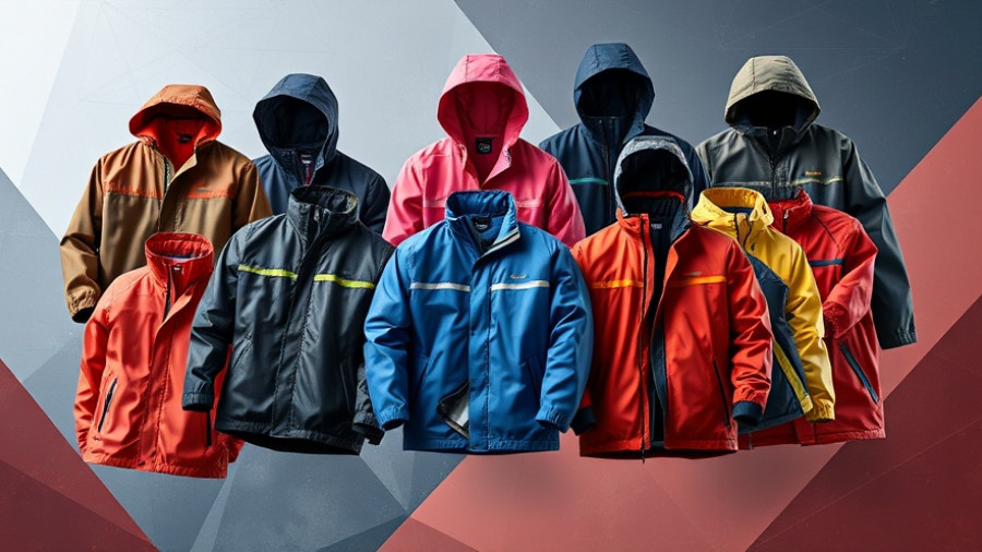 Stylish and modern rain jackets showcase.