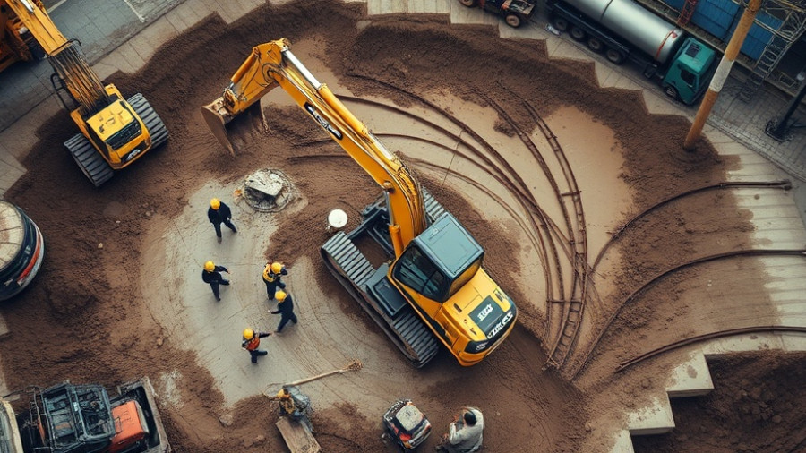 October construction market trends in action at a busy site.