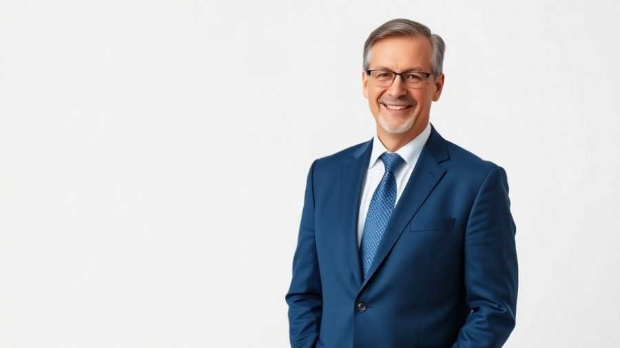 Kubota North America President in formal attire smiling confidently.