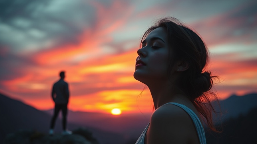 Healing after emotional abuse: serene woman at sunset gaining peace