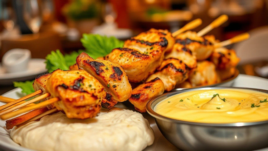 Mediterranean dish at upscale restaurant in Dallas.