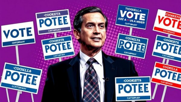 Democrats Did Much Better Than Expected: Stylized political collage.