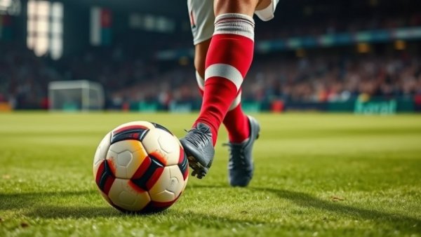 Arlington World Cup preparations soccer player dribbling ball.